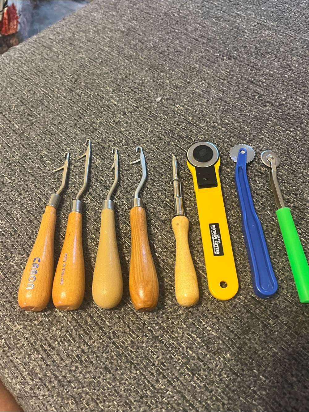 Vintage Sewing & Rug Hooking Tool Bundle – Caron, Made in England, OLFA Rotary C